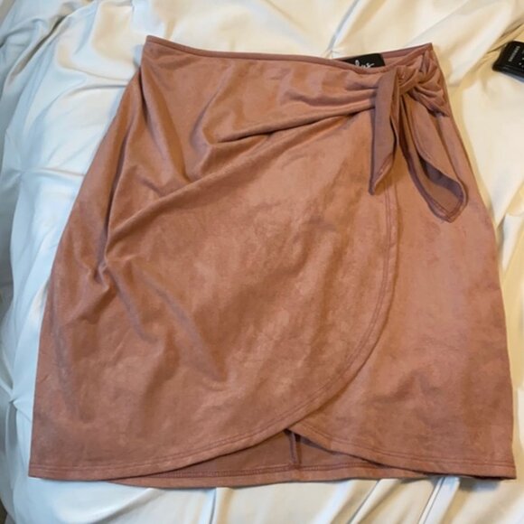 Lulus Pink Wrap Skirt - Picture 3 of 4
